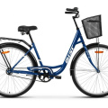 Велосипед городской Aist 28-245 синий, открытая рама + корзина черная